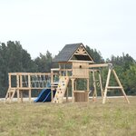 Aire de jeux - Double toboggan bleu - Hunter