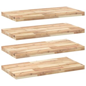 vidaXL Étagères flottantes 4 Pièces 80x40x4 cm acacia massif non traité