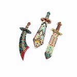 Djeco DJ07902 - Sabres mosaïques à décorer - Do it Yourself