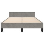 vidaXL Cadre de lit sans matelas gris clair 120x200 cm velours
