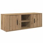 vidaXL Meuble TV Chêne artisanal 100 x 31 5 x 35 cm Bois d'ingénierie