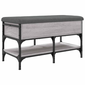 vidaXL Banc à chaussures sonoma gris 82x42x45 cm bois d'ingénierie