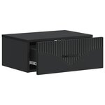 vidaXL Cabinet de chevet mural avec tiroir Noir 49 x 34 5 x 20 cm