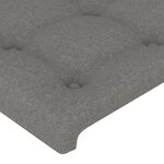vidaXL Tête de lit avec oreilles Gris foncé 103x16x118/128 cm Tissu