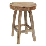 H&S Collection Tabouret 42 cm Bois de teck