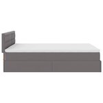 VidaXL Cadre de lit ottoman avec matelas gris 140x200 cm similicuir