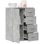 vidaXL Buffet gris béton 59x39x80 cm bois d'ingénierie