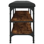 vidaXL Banc à chaussures chêne fumé 102x32x47 cm bois d'ingénierie