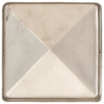vidaXL Bouchons de poteau de clôture pyramidaux 6 Pièces Inox 81x81 mm