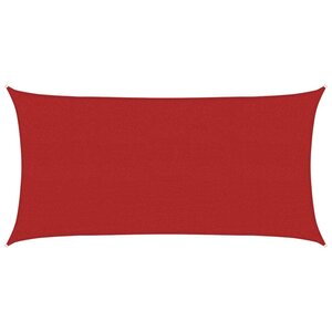 vidaXL Voile d'ombrage 160 g/m² Rouge 2x4 m PEHD