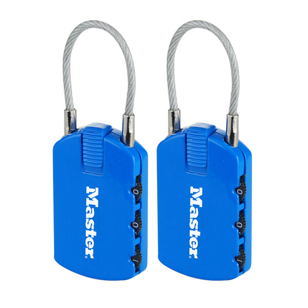 Pack de 2 Cadenas à Combinaison avec Etiquette Adresse Couleur Aléatoire 6 5 x 3 x 1 1 cm