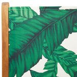 vidaXL Chaises de jardin lot de 2 motif de feuilles acacia et tissu