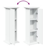 vidaXL Piédestal avec rangement blanc 31x30x90 cm bois d'ingénierie