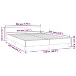 vidaXL Cadre de lit sans matelas vert foncé 140x200 cm velours