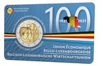 Pièce de monnaie 2 euro commémorative Belgique 2021 BU – UEBL – Légende française