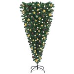 vidaXL Arbre de Noël artificiel renversé pré-éclairé et boules 240 cm