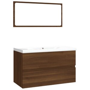 vidaXL Meubles de salle de bain Chêne marron Bois d'ingénierie