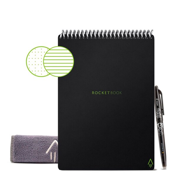 Rocketbook flip executive bloc-notes réutilisable a5 infinity black