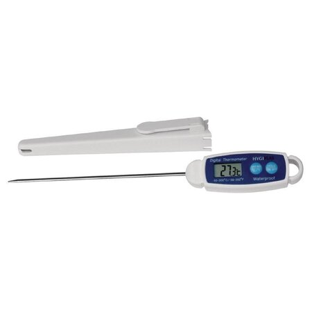 Thermomètre numérique résistant à l'eau sonde inox - hygiplas -  - inox 200x15xmm