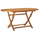 vidaXL Mobilier à dîner d'extérieur 7 Pièces en Bois d'acacia solide