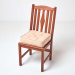 Galette de chaise coussin rehausseur en coton Beige  40 x 40 x 10 cm - HOMESCAPES