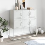vidaXL Buffet blanc 100 5x39x107 cm acier