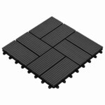 vidaXL Carreau de terrasse 11 pc Noir 30 x 30 cm WPC