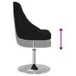 Vidaxl chaise pivotante de salle à manger noir tissu