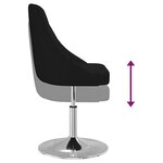 vidaXL Chaise pivotante de salle à manger Noir Tissu