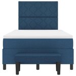 vidaXL Lit avec sommier et banc bleu 120x200 cm en tissu