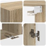 vidaXL Ensemble meuble TV 4 Pièces Chêne Sonoma Bois d'ingénierie