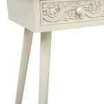 vidaXL Table console avec 2 tiroirs Gris sculpté 80x40x77 8 cm Bois