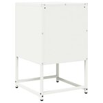 vidaXL Table de chevet blanc 36x39x60 5 cm acier laminé à froid
