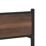 vidaXL Cadre de lit en métal sans matelas chêne marron 140x190 cm