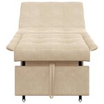 vidaXL Canapé-Lit Crème 67 x 194 x 82 cm Tissu en microfibre