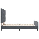 Lit vidaXL Gris foncé 140x200 cm en Velours