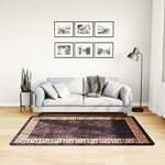 vidaXL Tapis lavable noir et doré 120x170 cm antidérapant