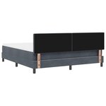 vidaXL Lit à ressorts avec matelas Gris foncé 180 x 200 cm tissu