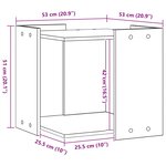 vidaXL Meuble de bac à litière pour chat chêne artisanal 53x53x51 cm