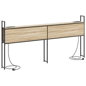vidaXL Headboard de Rangement avec Station de Charge Chêne sonoma