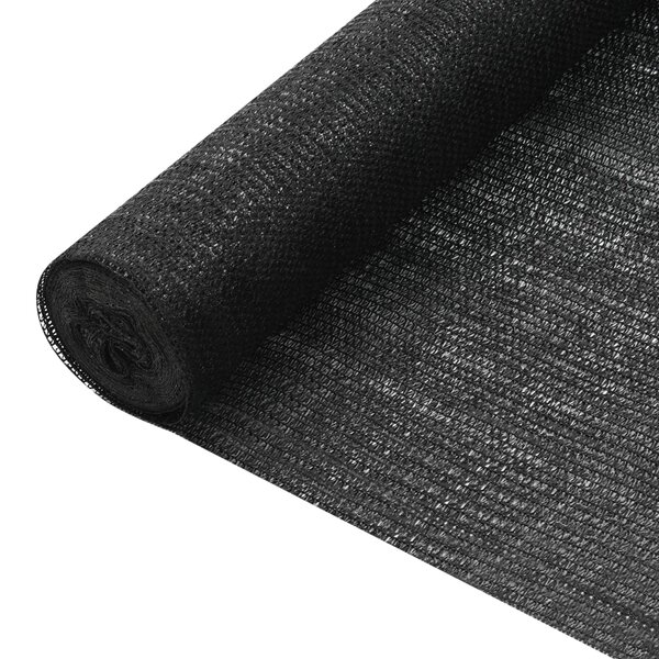 vidaXL Filet brise-vue Noir 1 2x10 m PEHD 75 g/m²