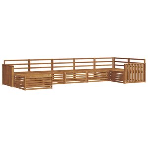 vidaXL Ensemble de canapés d'extérieur 7 Pièces Naturel