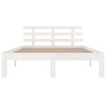 vidaXL Cadre de lit sans matelas blanc bois massif 200x200 cm
