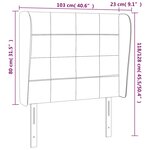 vidaXL Tête de lit avec oreilles Vert foncé 103x23x118/128 cm Velours