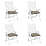 vidaXL Coussins de palette lot de 4 taupe 50x50x7 cm tissu oxford