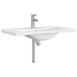 vidaXL Lavabo de salle de bains Chrome 81 x 40 x 17 5 cm métal