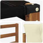 vidaXL Ensemble de canapés d'extérieur 3 Pièces Naturel et Crème