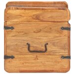 vidaXL Coffre 40x40x40 cm Bois d'acacia solide