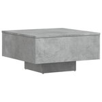 vidaXL Table basse gris béton 60x60x31 5 cm bois d'ingénierie