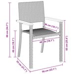 vidaXL Ensemble de salle à manger pour jardin 3 Pièces Noir Poly rotin
